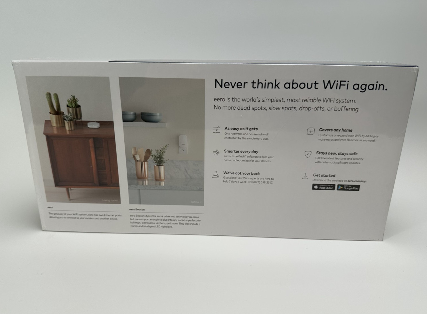 eero Home WiFi System 1 eero + 1 eero Beacon 2nd Gen Router Sealed New - M010201