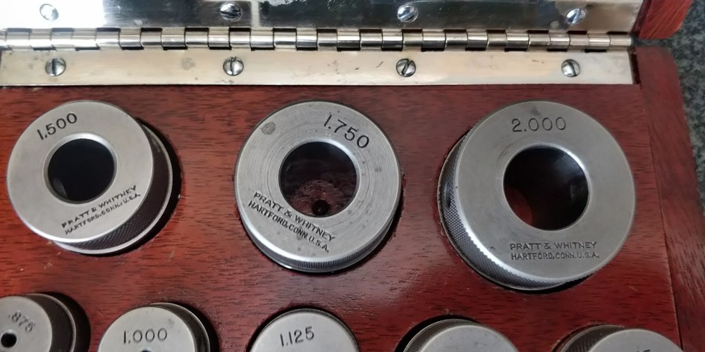 PRATT & WHITNEY Round Plug Gage Block set MASTER SET