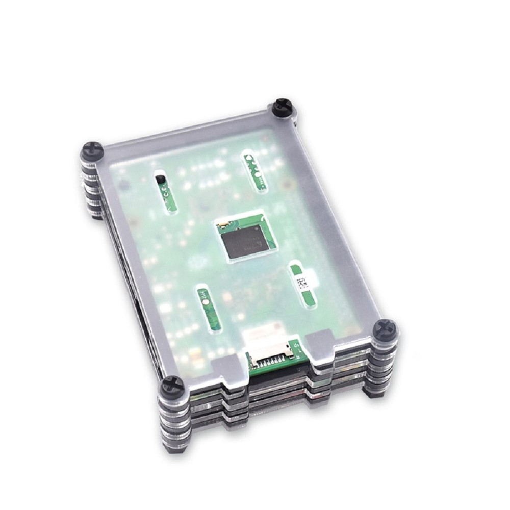 9 Layers Acrylic Transparent Case With Cooling Fan For Raspberry Pi 3B+/3B