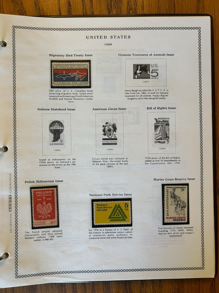 Scott Pony Express United States (US) Stamp Album 50+ Stamps Included 1893-1973