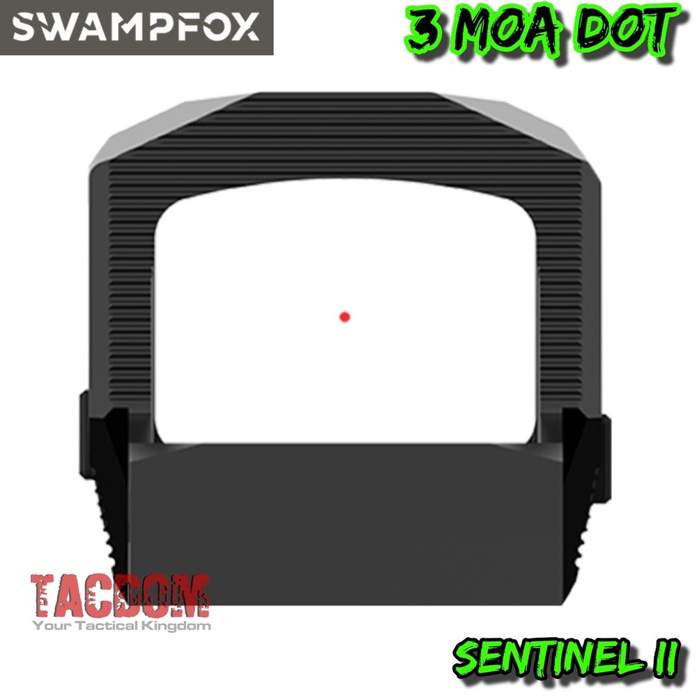 SwampFox SENTINEL II 2 Red Dot RMSc Pattern CUT Optic w/ BACKUP REAR SIGHT