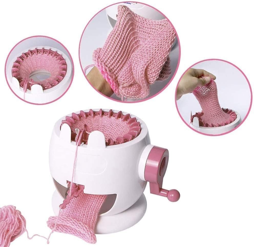 SENTRO 22 Needles Knitting Machine & Electric Adapter for Creative Knitting Fun