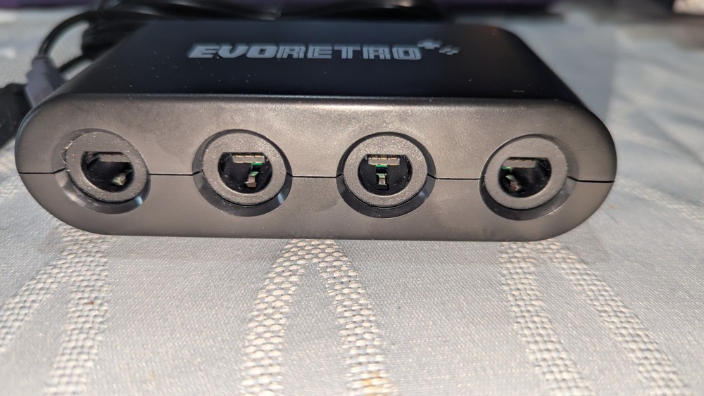 EVORETRO 4 Port Adapter for Gamecube Controller Wii U, Switch, and PC USB