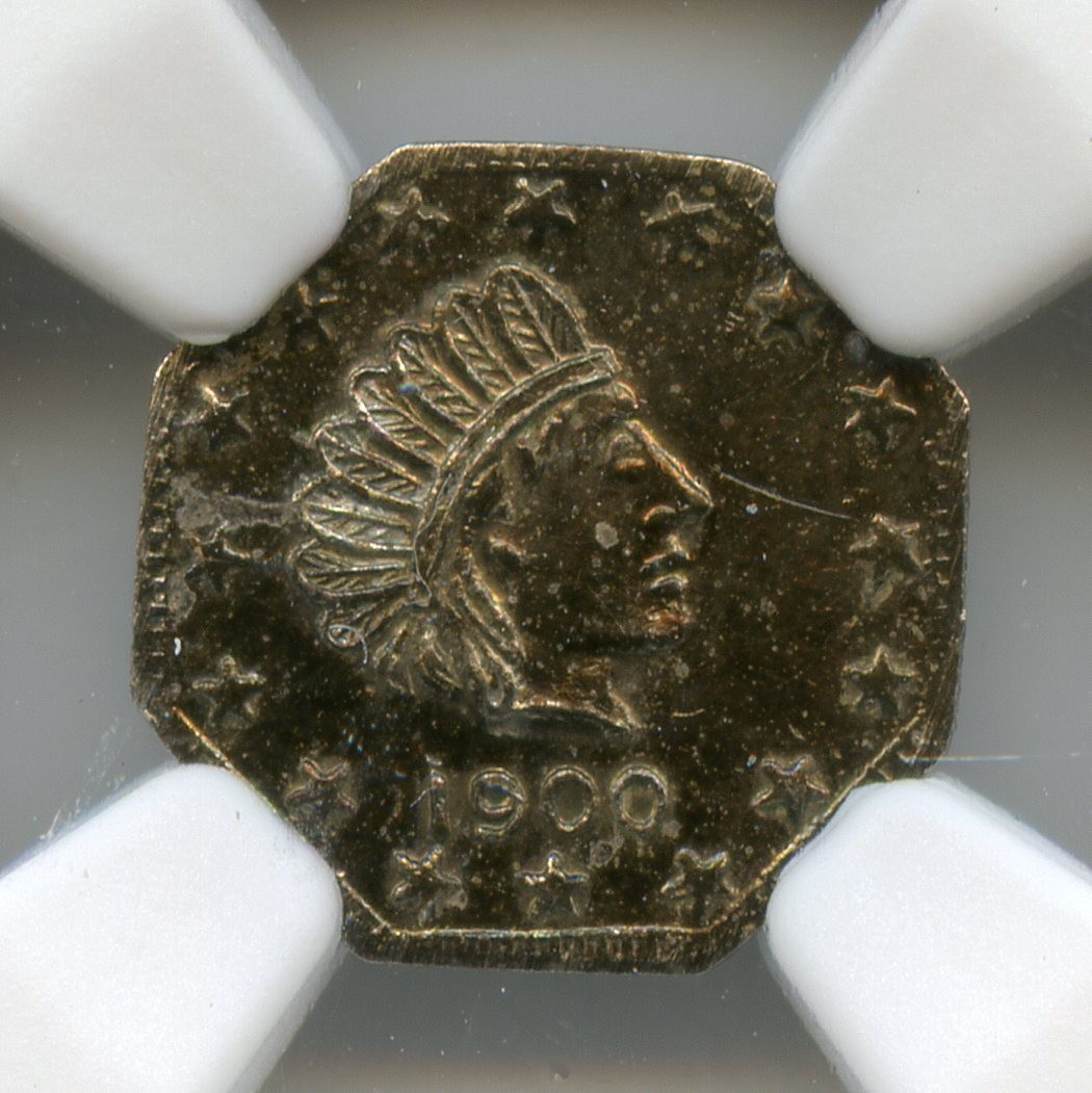 1900 50C Alaska / California Gold Token / X-Tn15 Brass / PCGS MS64 POP 2 R.7