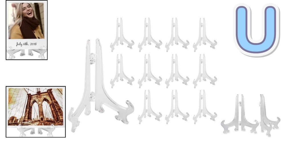 Versatile 3.5” Mini Acrylic Easels - 12 Pack for Elegant Event Displays