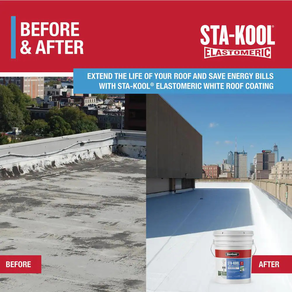 5 Gal. Sta-Kool Elastomeric White Reflective Roof Coating