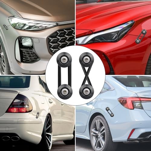 Universal Bumper Clips - Front Rear Quick Release Kit - 2 Set - Black