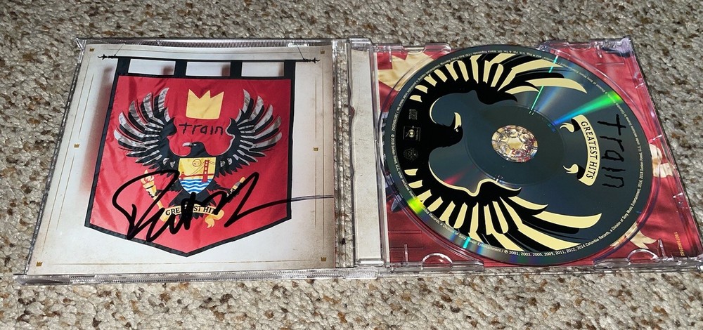 Pat Monahan Signed CD Train With Proof