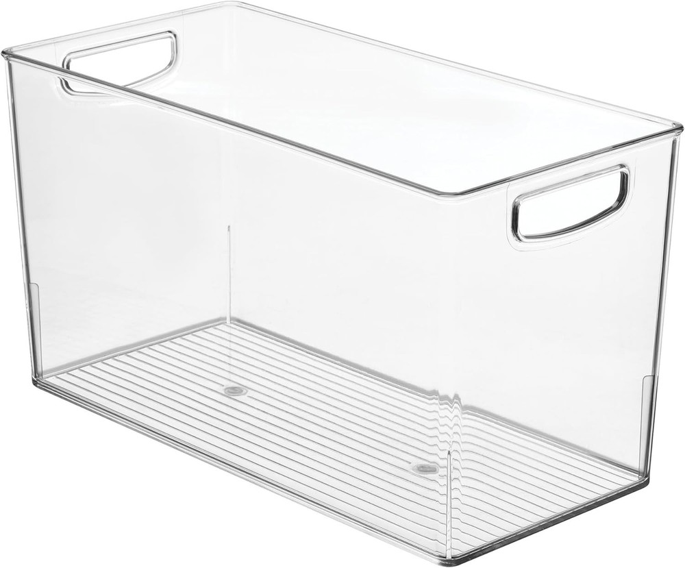 iDesign Recycled Plastic Pantry Storage Bin Linus Collection Clear