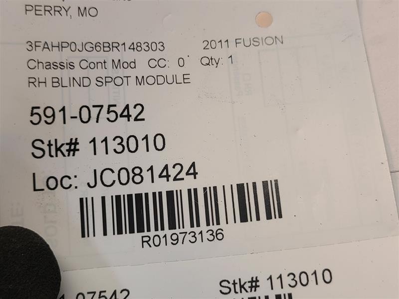 Blind Spot Detection System Warning Control Module fits 2011 Ford Fusion D