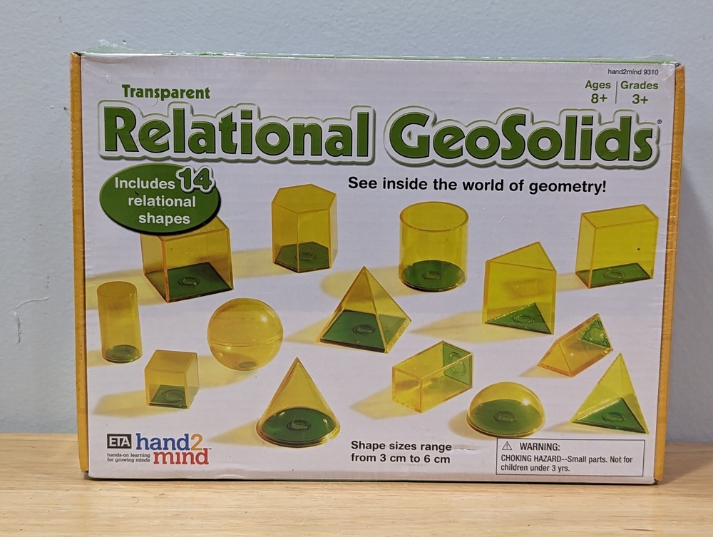 NEW Transparent Relational GeoSolids Geometry Teaching Tool  ETA Hand2Mind
