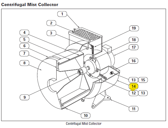 Donaldson Torit, EA-700, EA-900 or EA-905 Housing, Part #: 1B0020110
