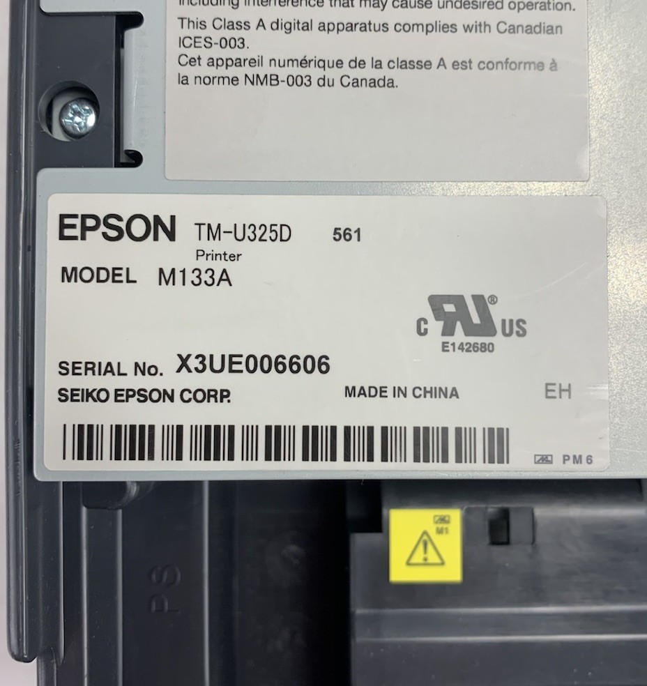 Epson M133A TM-U325D Dot Matrix Receipt Printer - Tested