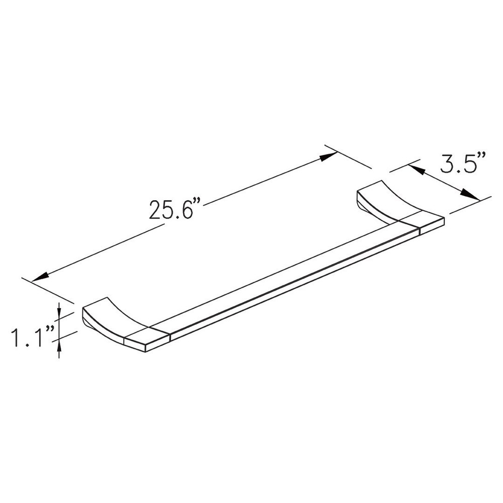 Ginger 4703/PC Cinu 24" Towel Bar, Polished Chrome