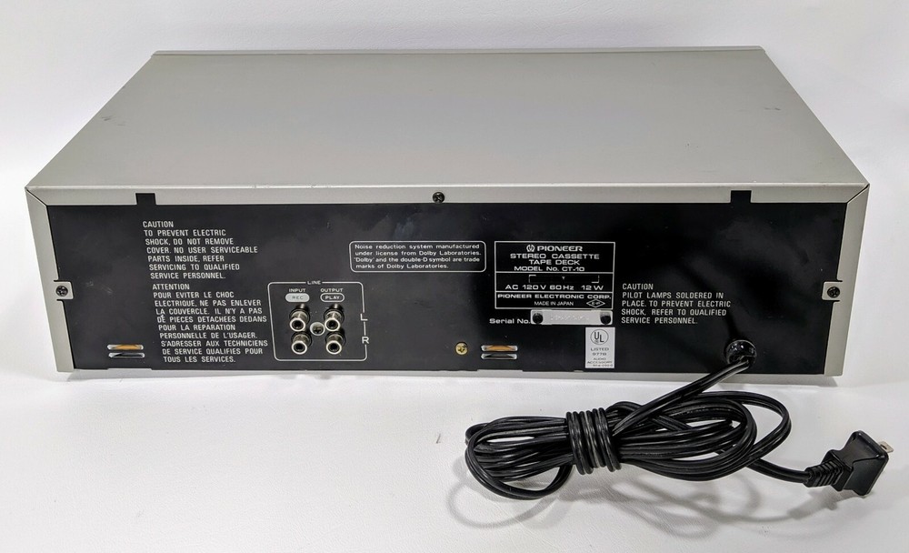 PIONEER CT-10 Cassette Deck READ DESCRIPTION