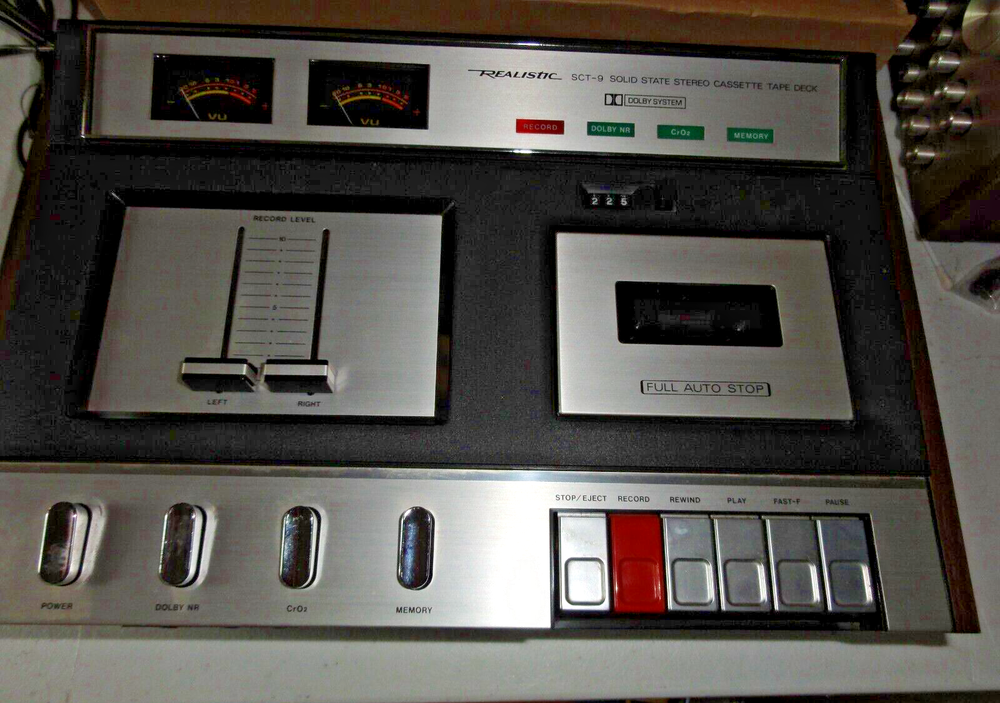 Vintage Realistic SCT-9 Solid State Stereo Cassette Deck Good for Restoration