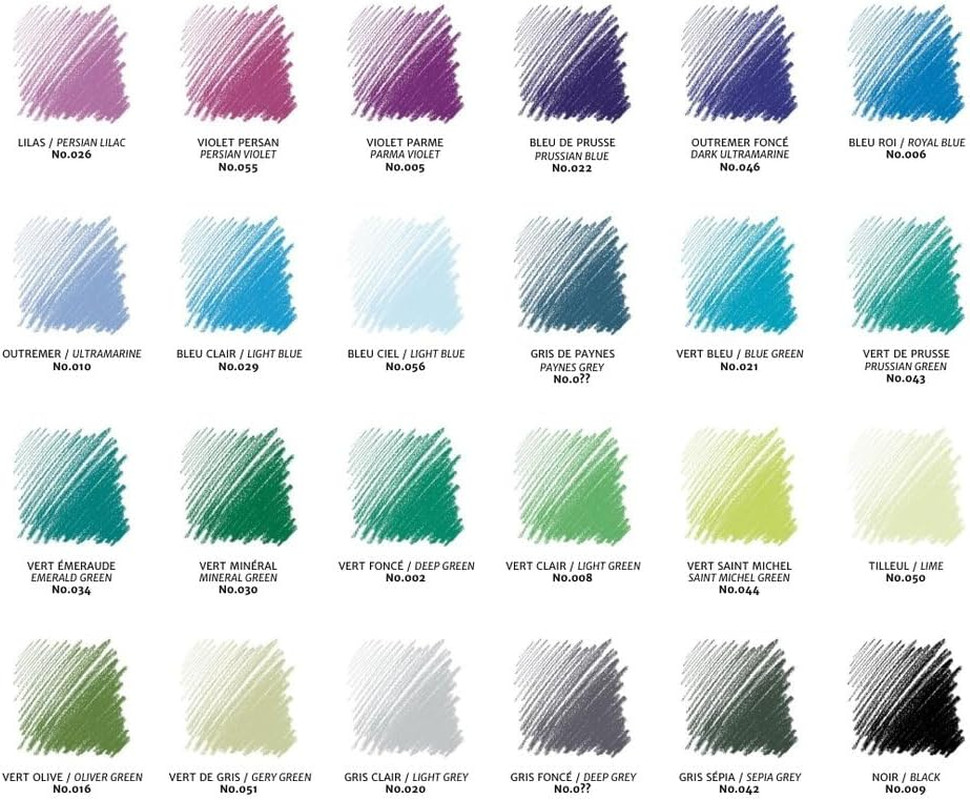 Conte Carres Crayons - 48 Assorted Colours