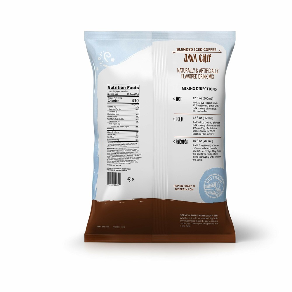 Big Train Blended Ice Coffee 3.5 lb - Java Chip (Individual)