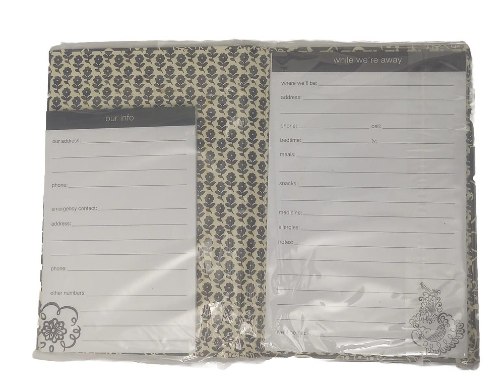 Vera Bradley Twirly Birds 'While We're Away' Notebook NWT