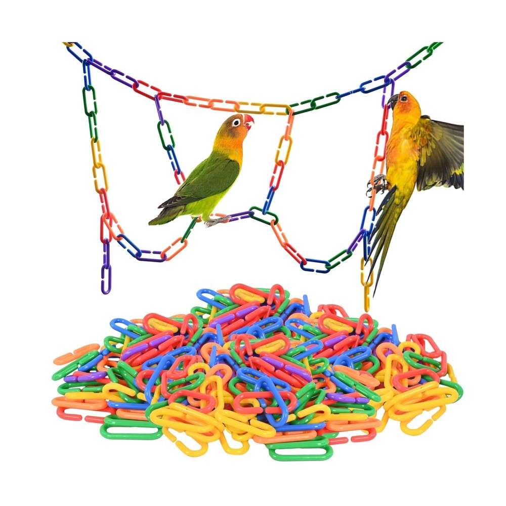 Sukh 250pcs Plastic C Clips Hooks Chain Links - Interchangeable Rainbow C-Lin...
