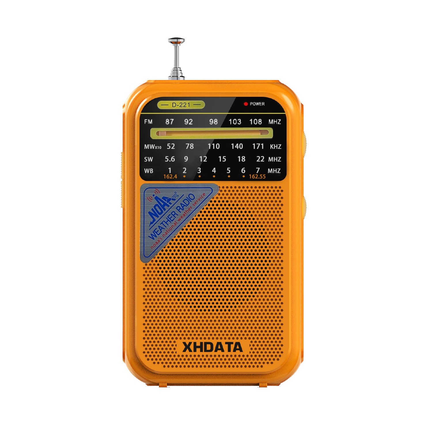 XHDATA D221 Weather Warning Radio Mini Pocket Radios AM FM SW WB NOAA Receiver