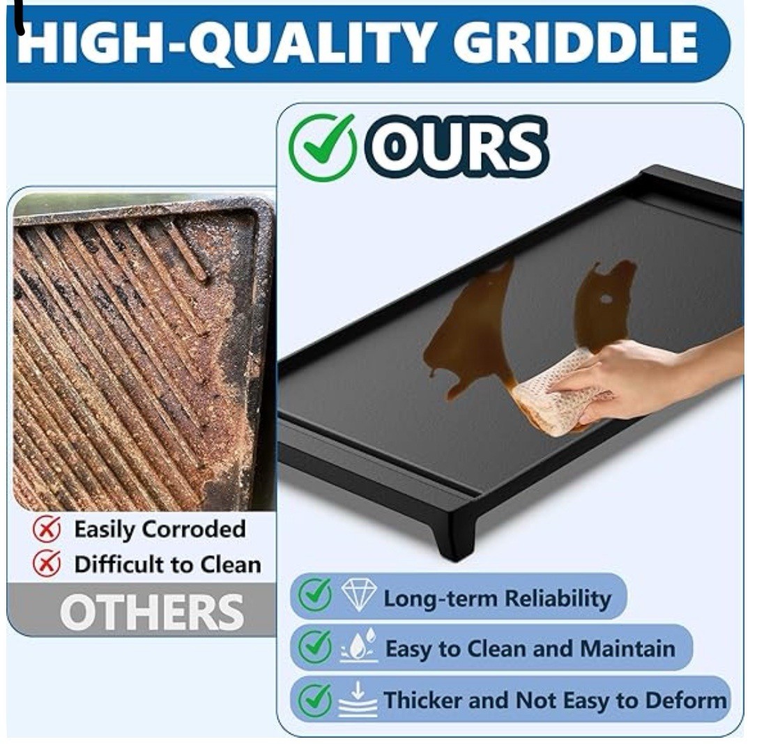 Upgraded WB31X24738 Griddle Replacement for GE Gas Stove Top Center Griddle