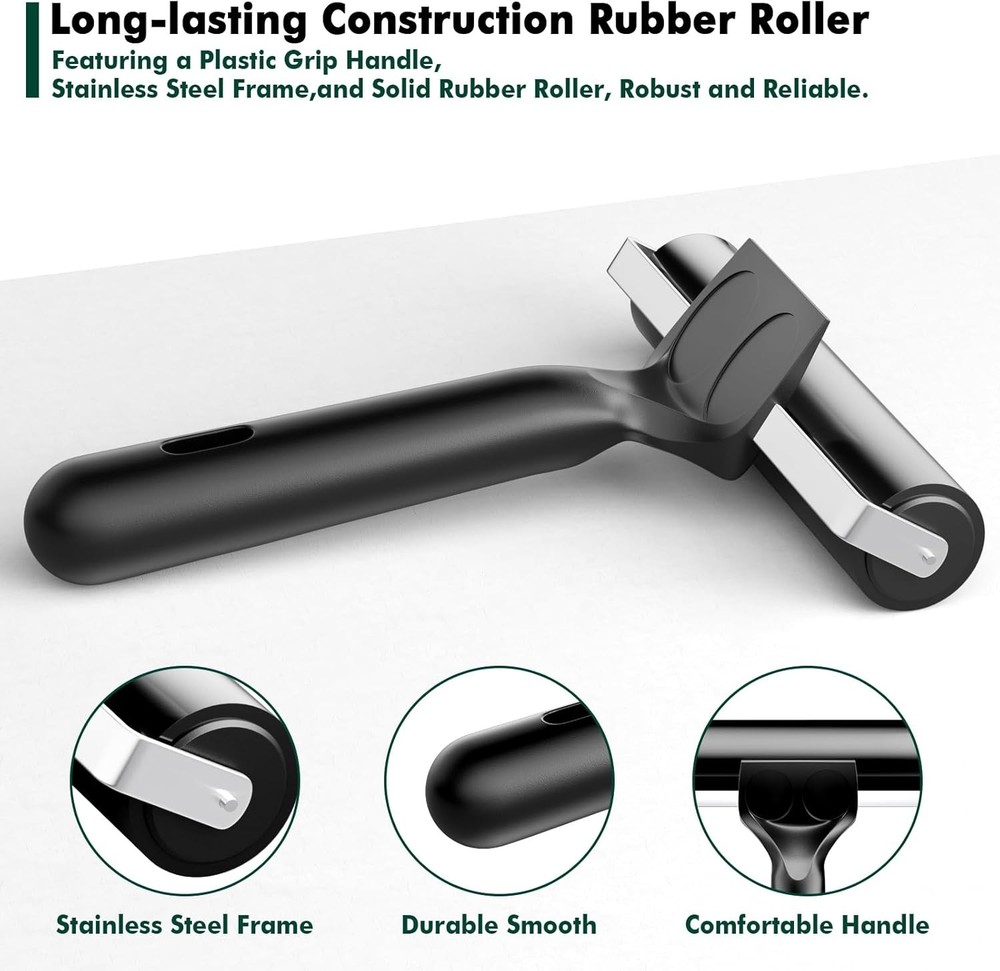 4 Inch Rubber Roller Brayer Rollers for Crafting, Hard Rubber Rollers for Printm