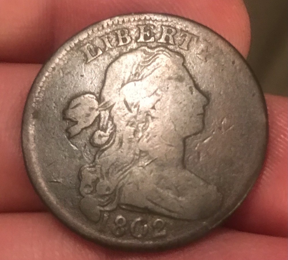 1802 large cent , VG ++ near fine