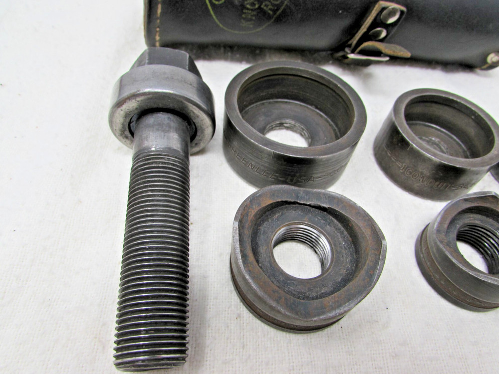 Greenlee No. 735BB Knockout Cutter Punch Set in Leather Case
