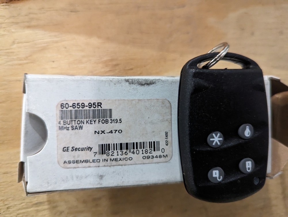 GE Security NX-470 Button Keychain Touchpad (New, Old Stock)
