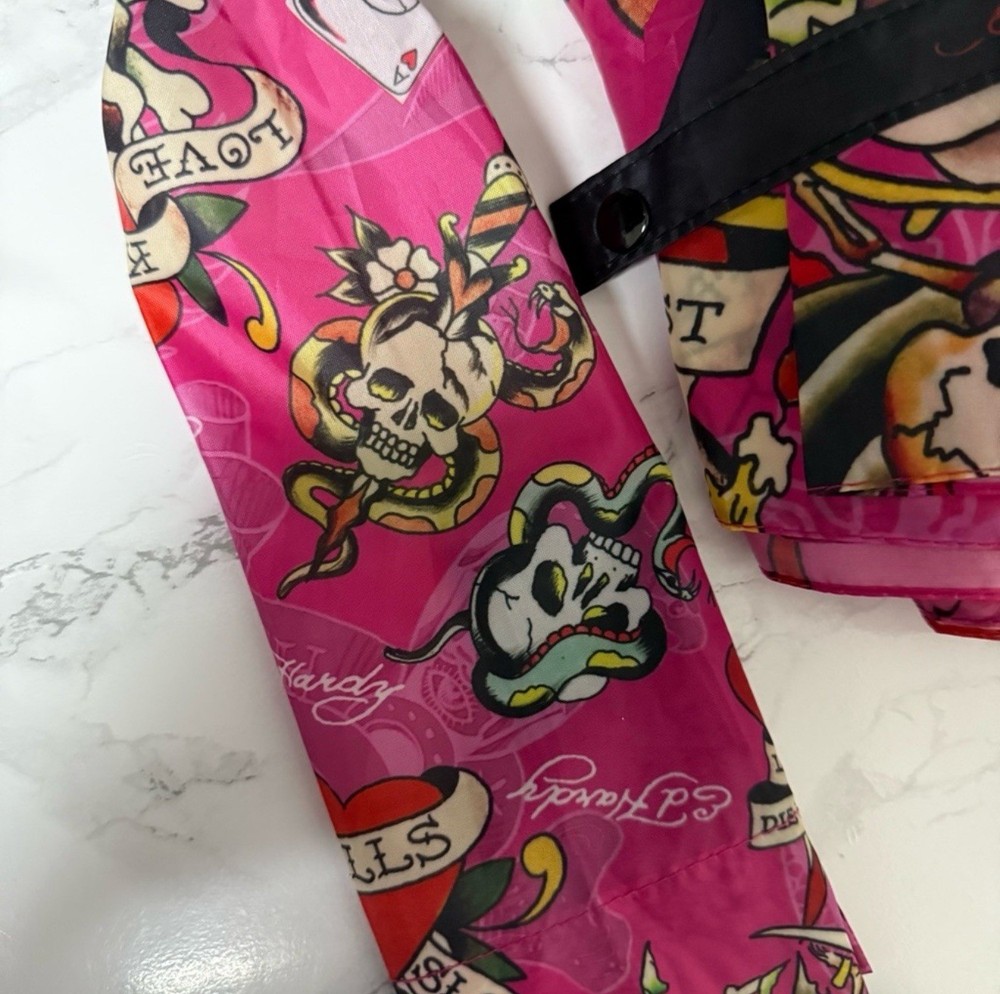 Ed Hardy Pink Skull Umbrella
