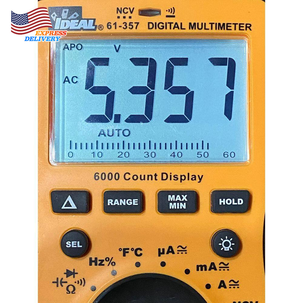 1000-Volt Auto Range TRMS 6000-Count Display Multimeter with NCVT Temp and Loz