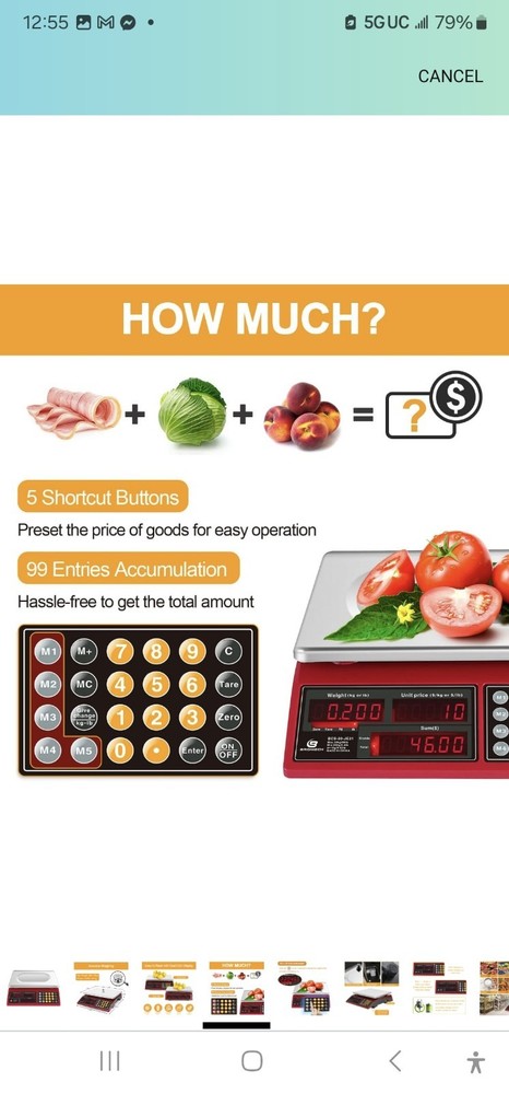 Bromech Price Computing Scale 66lb Digital Rechargeable Bcs-30-je21
