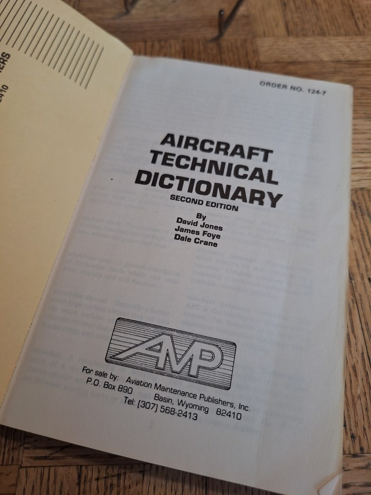 AIRCRAFT TECHNiCAL DICTIONARY 1980 Aviation Technician Avionics Maintenance