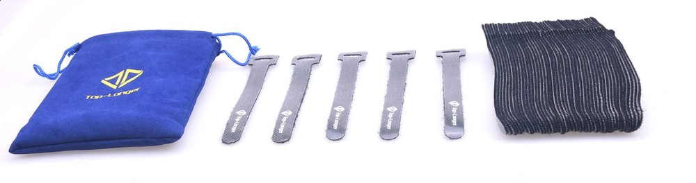 50-Pack Reusable Cable Strap Ties with Hook & Loop – Durable Cord Organizers ...