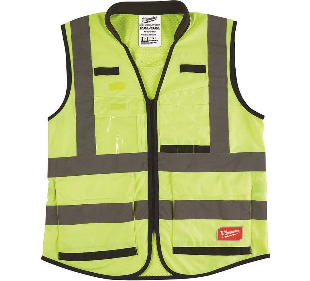Large/Extra Large Yellow Class 2 High Visibility Safety Vest (CSA)