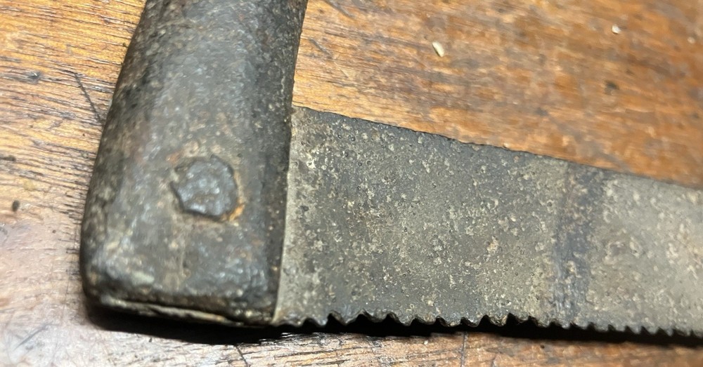 Vintage Metal Bow Saw Rustic Primitive Antique Decor