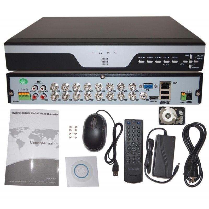 DVR 16 CH Analog High Definition 720P Security with16 VARIFOCAL Dome Camera Set