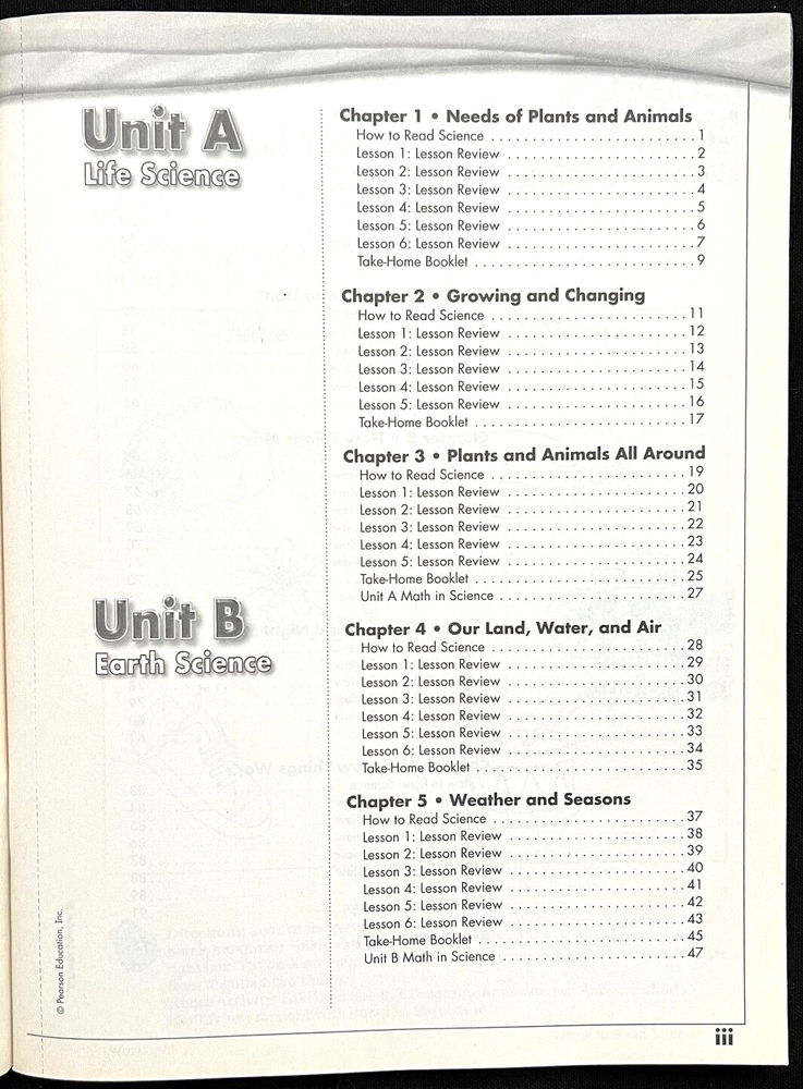 Kindergarten - SCIENCE - TEACHER'S GUIDE WORKBOOK (2006, Scott Foresman)