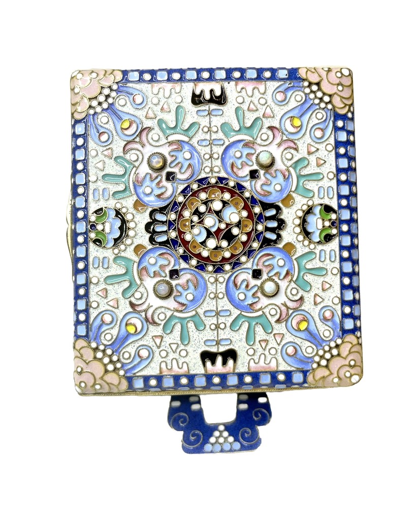 Antique Russian Silver Enamel Box