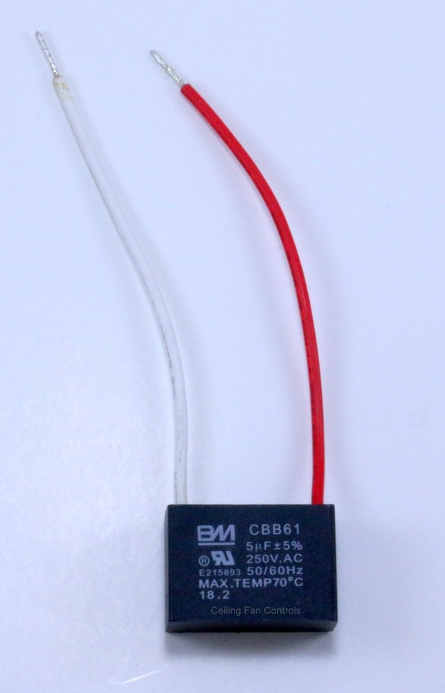 BM CEILING MOTOR FAN CAPACITOR CBB61 5uf 2 WIRE