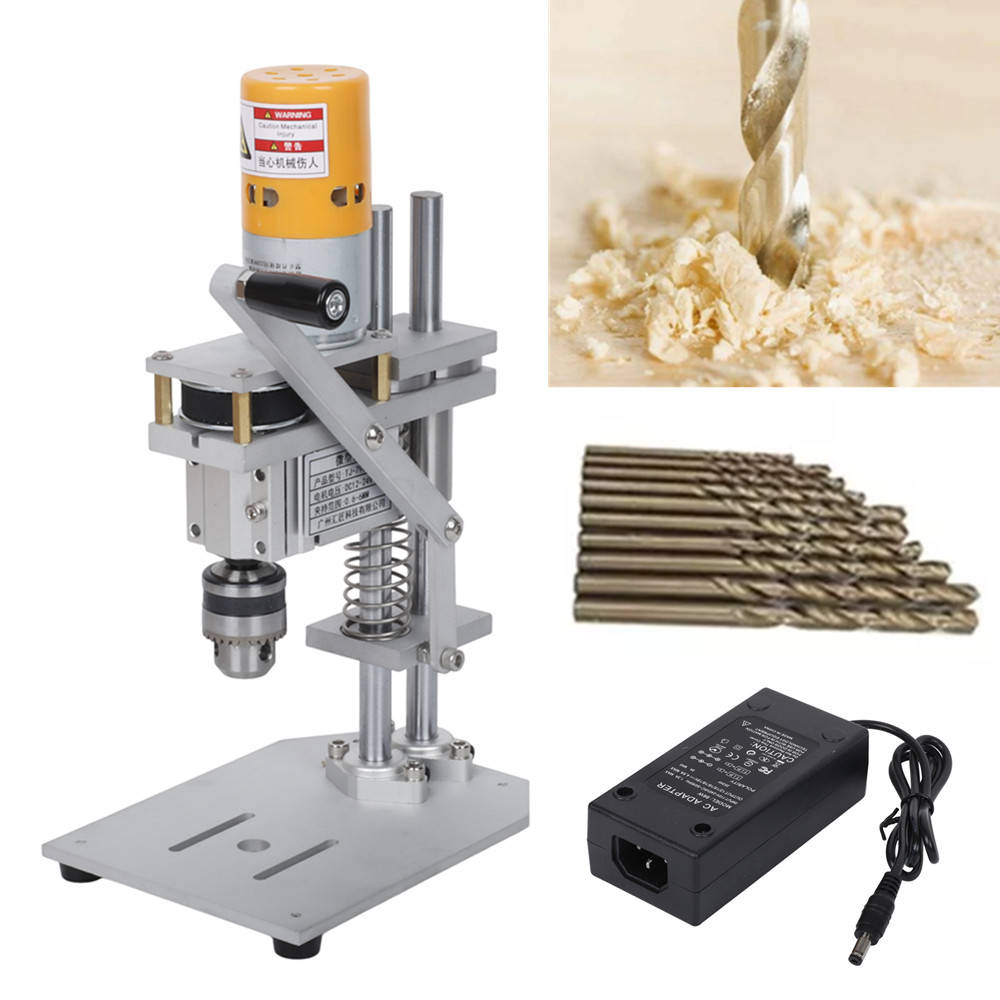 Mini Drill Press Bench Portable Driller Precision CNC Table Milling Machine +96W