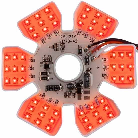 Dual Function Ultra Thin Hex Air Cleaner Glow Lights W/ 54 Red LED Lights