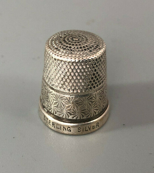 ANtique Silver Thimble Northern Goldsmith Birmingham c1925 Size 17 AZX