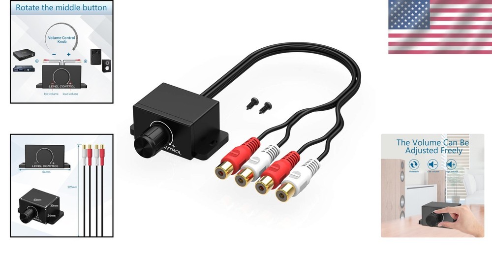 Enhance Your Audio with Universal RCA Remote Amp Level Controller - Easy Install