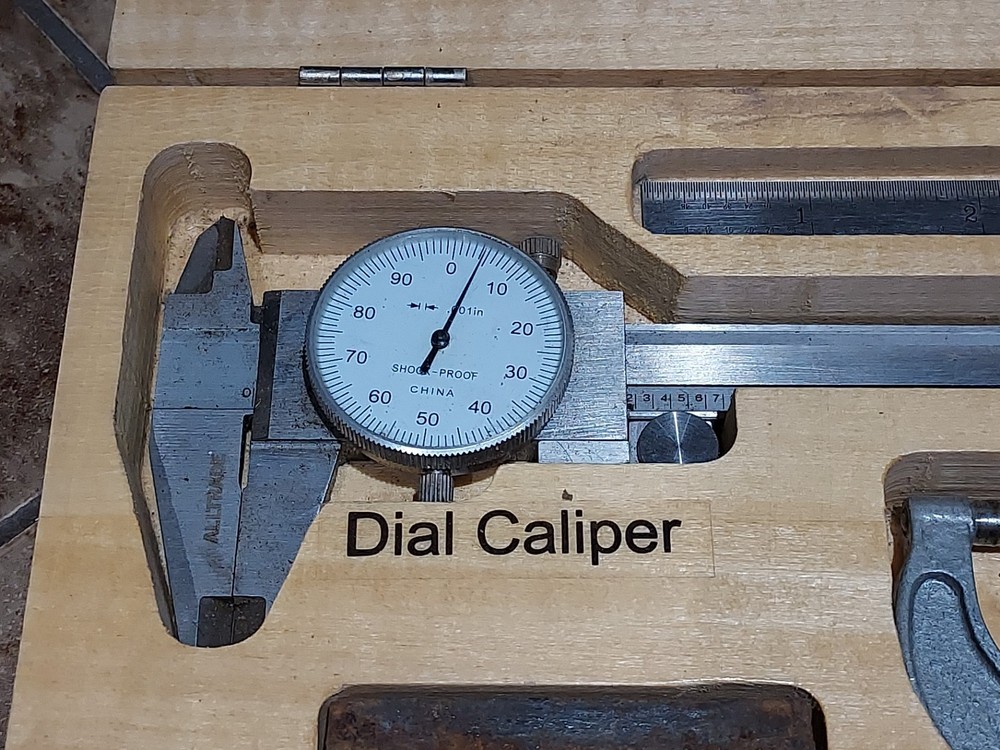 Alltrade Vintage Precision Measuring Set: Dial Caliper & Micrometer