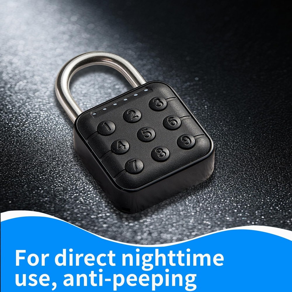 Combination Lock Locks Smart Padlock with APP Keypad Codes Lock for Gym, Scho...