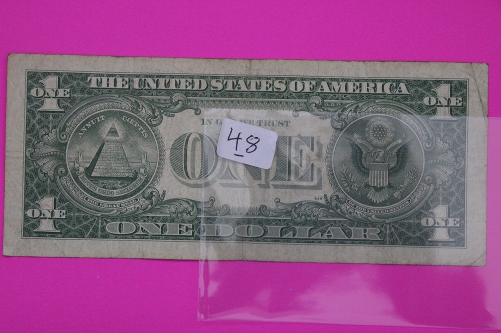 1957 B $1 One Dollar Silver Certificate Guaranteed Authentic Note Currency 48