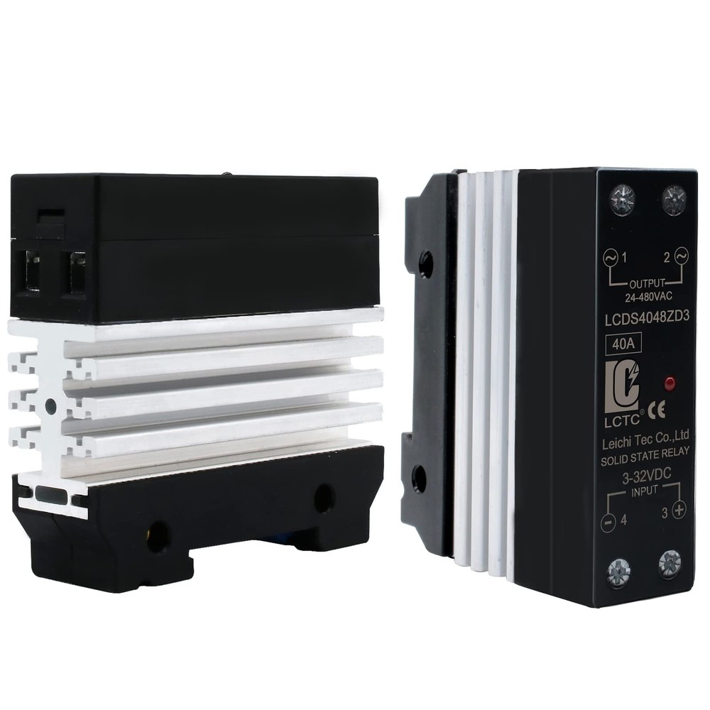 40A DIN Rail DCAC Solid State Relay Heat Sink Input 332V Output 24480V