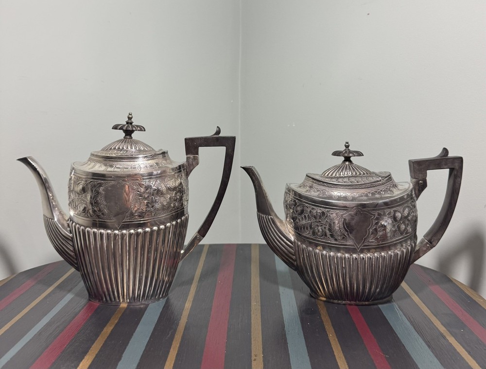 Walker & Hall Sheffield EPNS Silver Plate 4pc Tea Set c.1900–1930